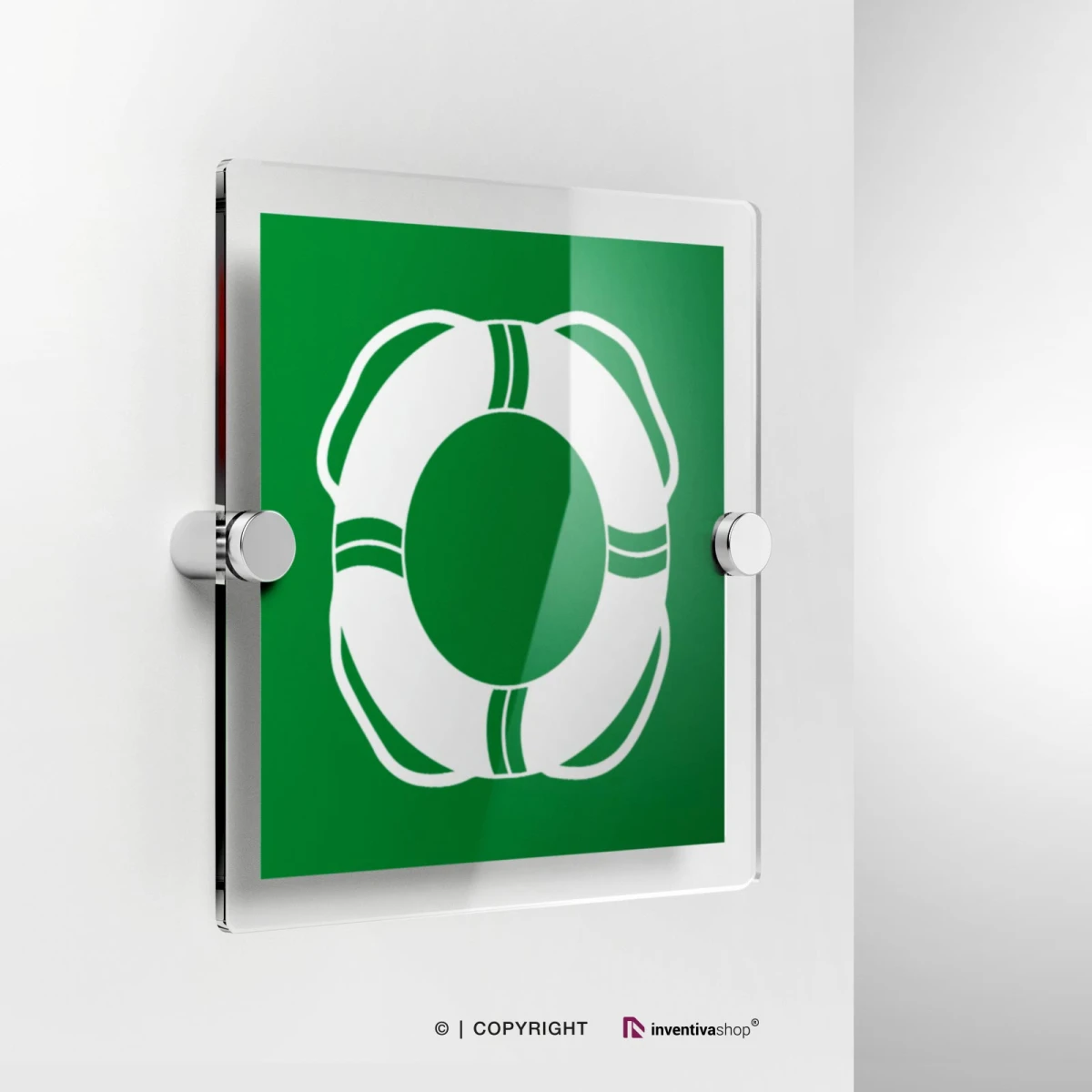 Cartello mezzi di salvataggio in acqua E061 in plexiglass