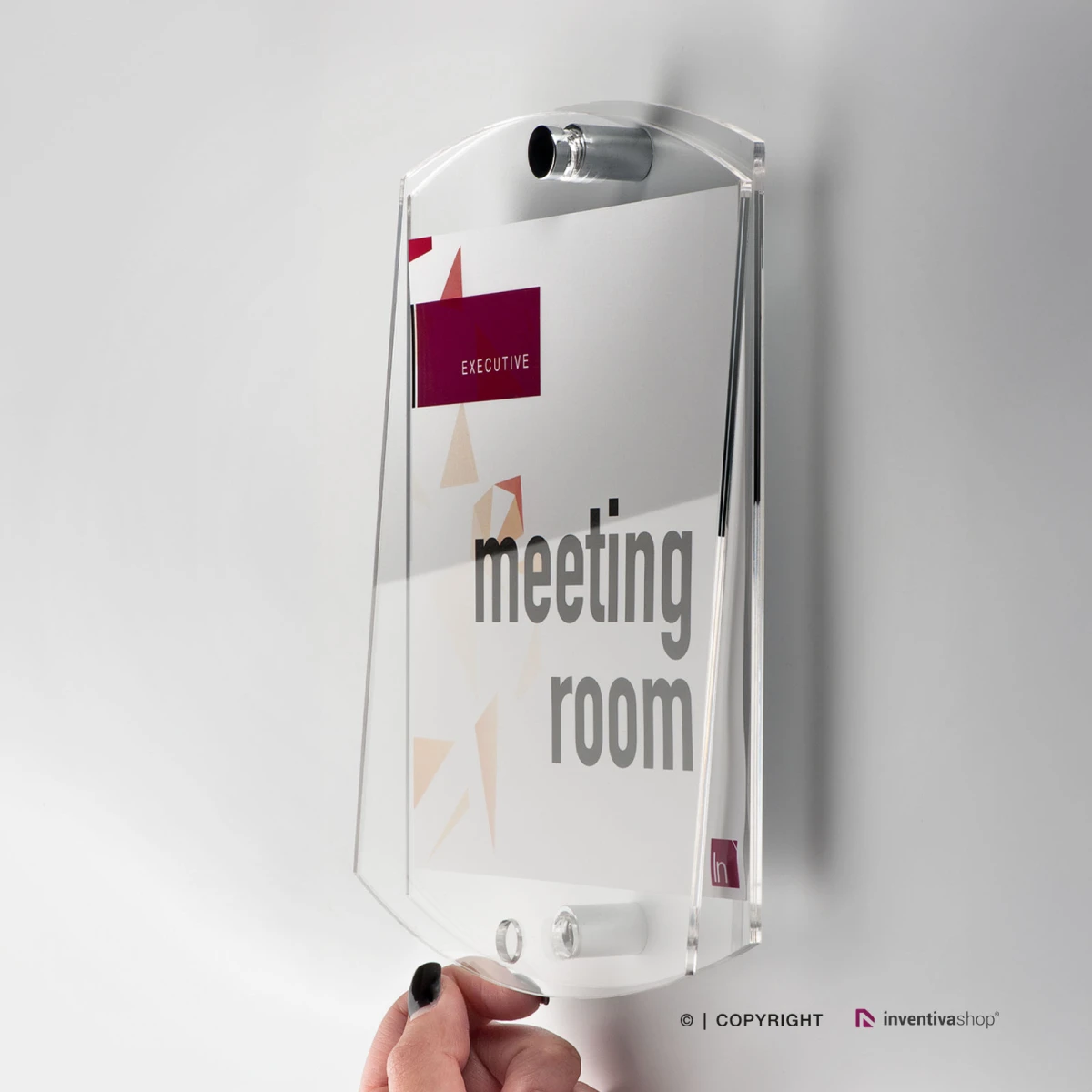 Communication Round espositore da parete