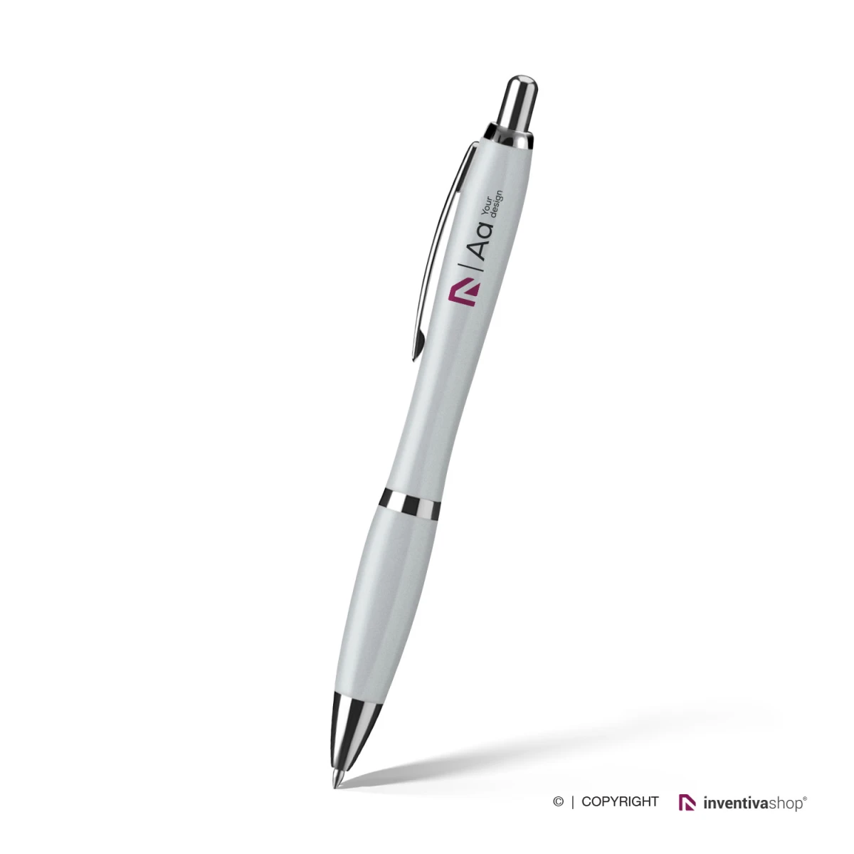 Penna satinata argento