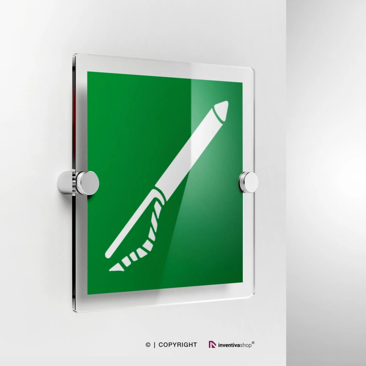 Cartello Lanciasagole E050 in plexiglass