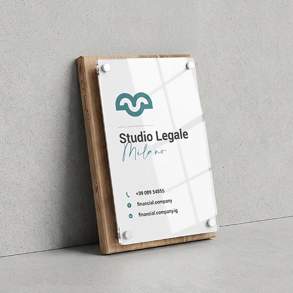 Targa Legal Company Doppia Lastra Wood