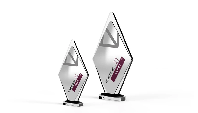 Trofeo linea Design Rombo Metal