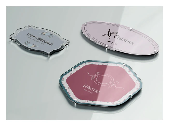 Totale personalizzazione targhe singola lastra Plexiglass