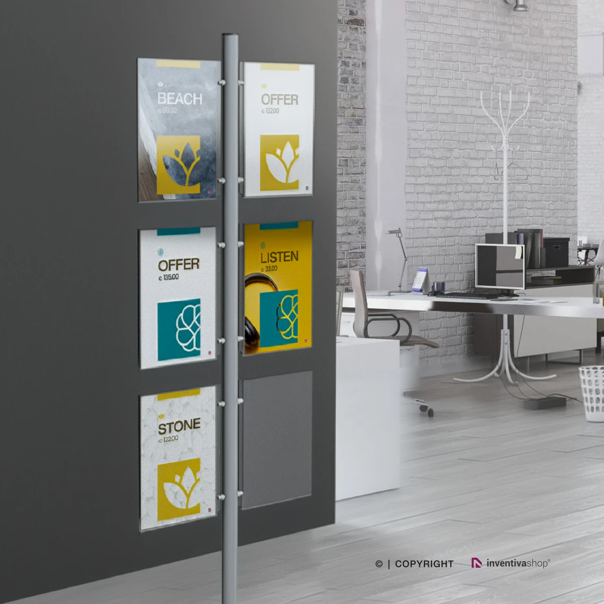 Slend Side: espositore con tasche porta flyer