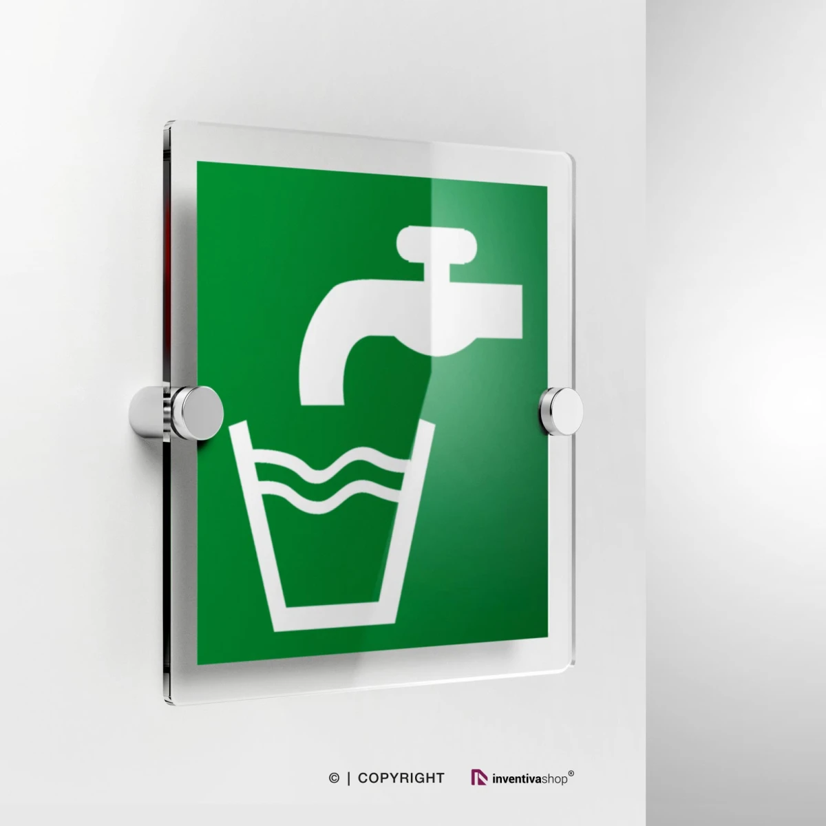 Cartello acqua potabile E015 in plexiglass