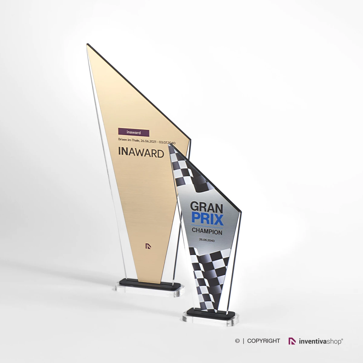 Trofei metal Cup finitura silver e gold