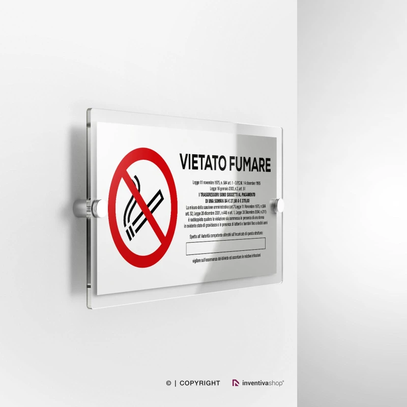 Cartello vietato fumare mod. 2:1