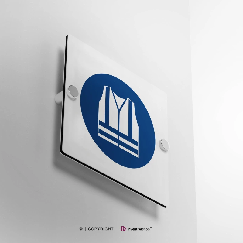 Cartello obbligatorio indossare indumenti ad alta visibilità M015