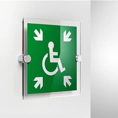 Cartello rifugio temporaneo d'emergenza disabili E024