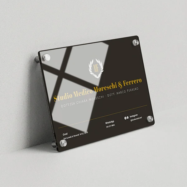 Targa Studio Medico Singola Lastra Plexiglass