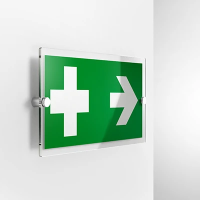Cartello pronto soccorso con freccia mod. 2:1