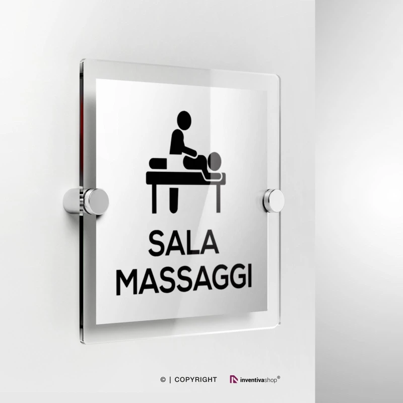Cartello sala massaggi