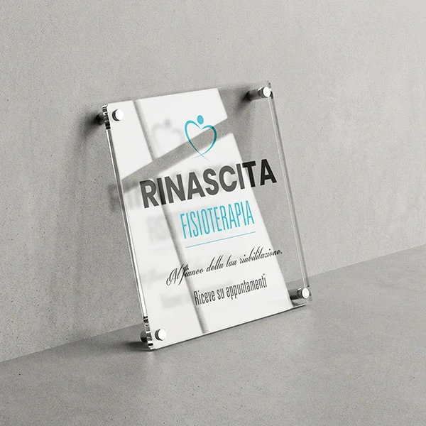 Targa Studio di Fisioterapia Singola Lastra Plexiglass
