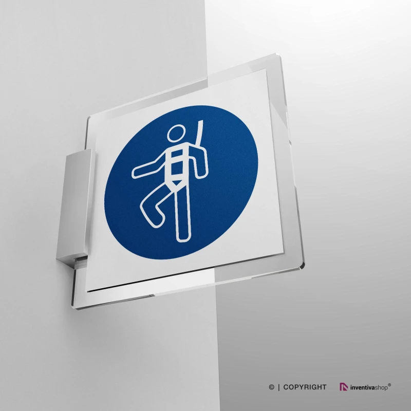 Cartello imbracatura di sicurezza obbligatoria M018