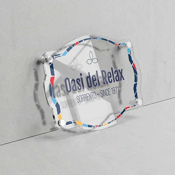 Targa B&B e Case Vacanze Singola Lastra Plexiglass Vintage