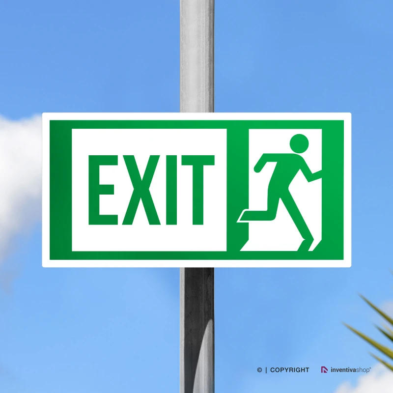 Cartello evacuazione EXIT mod. 2:1