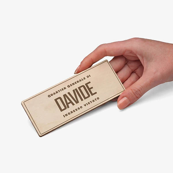 Targhette in Legno per porte camere