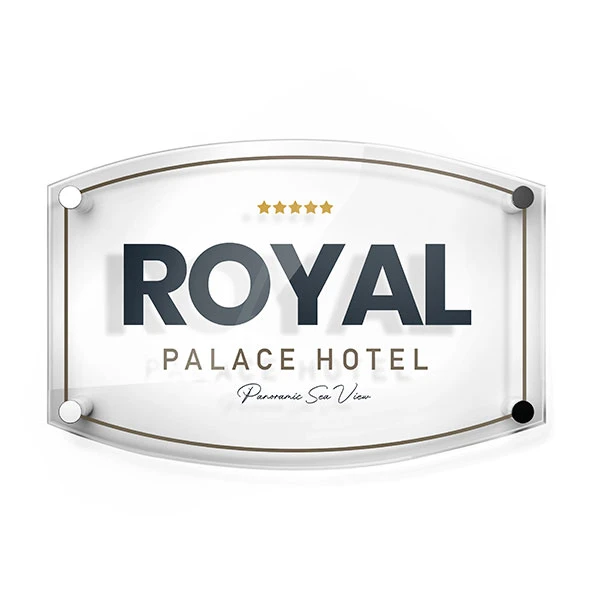 Targa Ingresso Hotel Singola Lastra Plexiglass