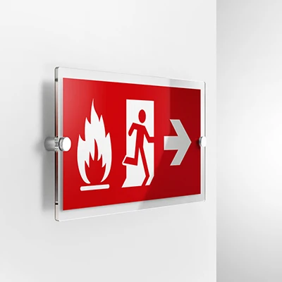 Cartello uscita d'emergenza antincendio mod. 2:1