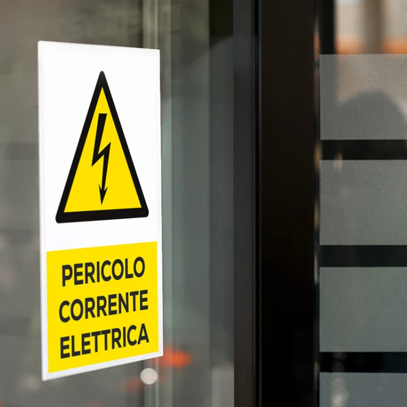 Adesivo Pvc per la segnaletica di pericolo