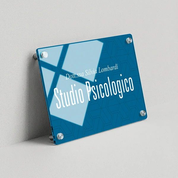 Targa Studio Psicologico Singola Lastra Rettangolare