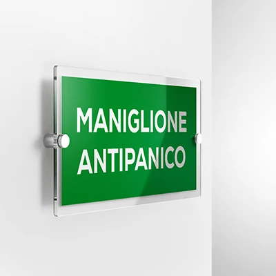 Cartello maniglione antipanico mod. 2:1