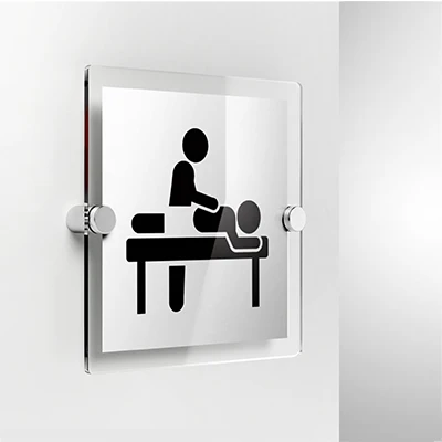 Cartello sala massaggi