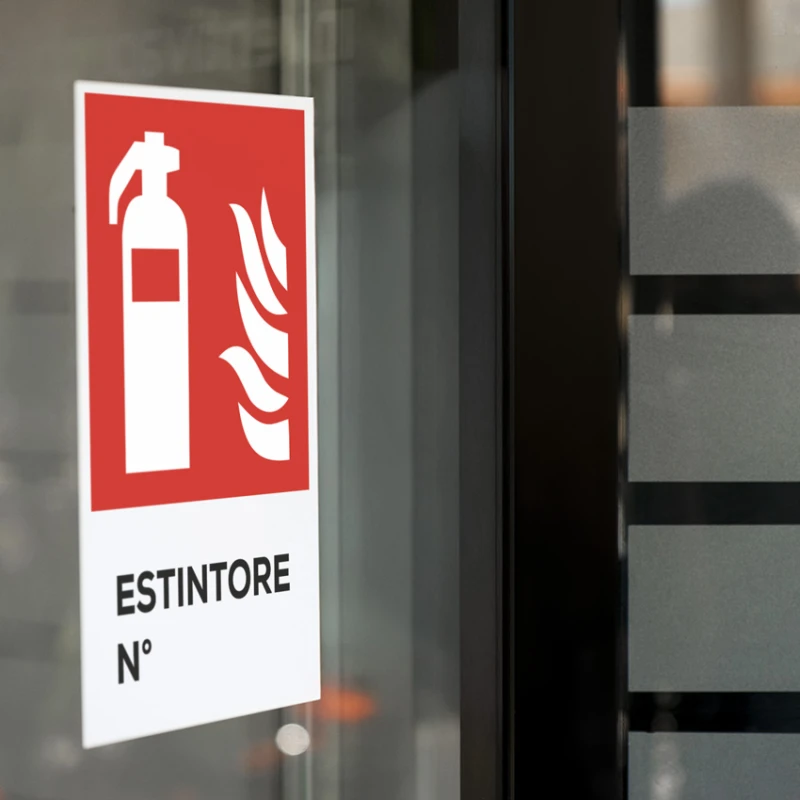 Adesivo pvc per la segnaletica antincendio