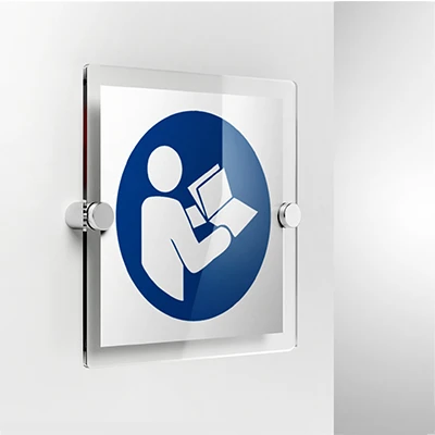 Cartello obbligo di leggere il manuale d'istruzione M002