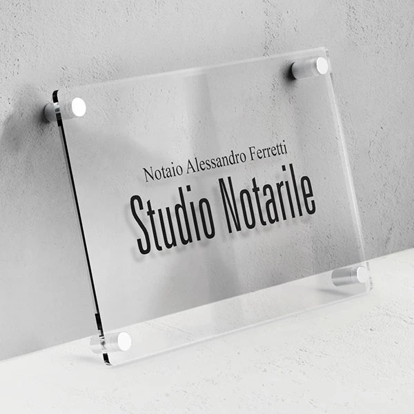 Targa Studio Notarile Singola Lastra Plexiglass