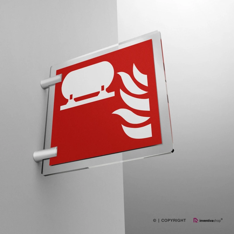 Cartello installazione fissa antincendio F012