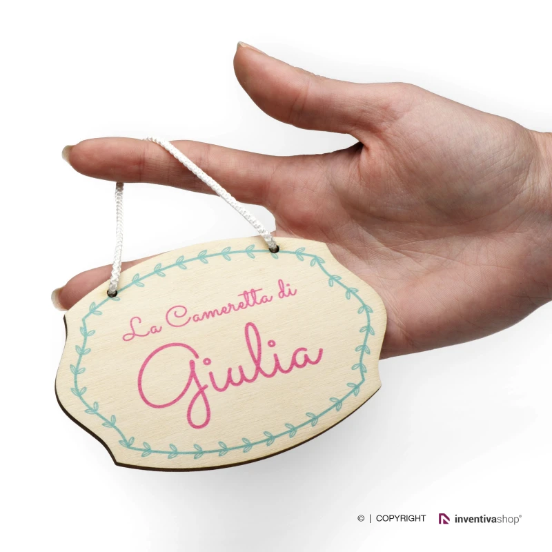 Targhette in Legno per porte camere