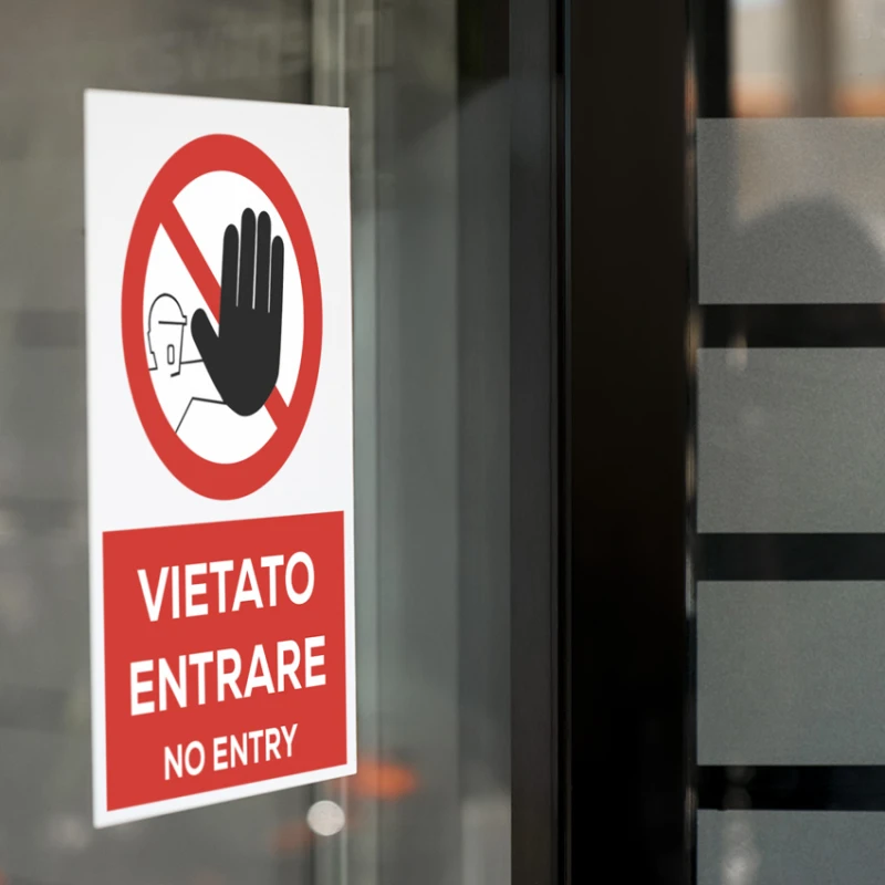 Adesivo Pvc per la segnaletica di divieto