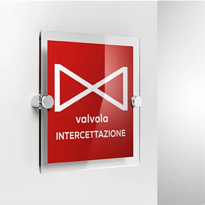 Cartello valvola intercettazione
