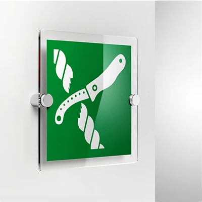 Cartello coltello zattera di salvataggio E035