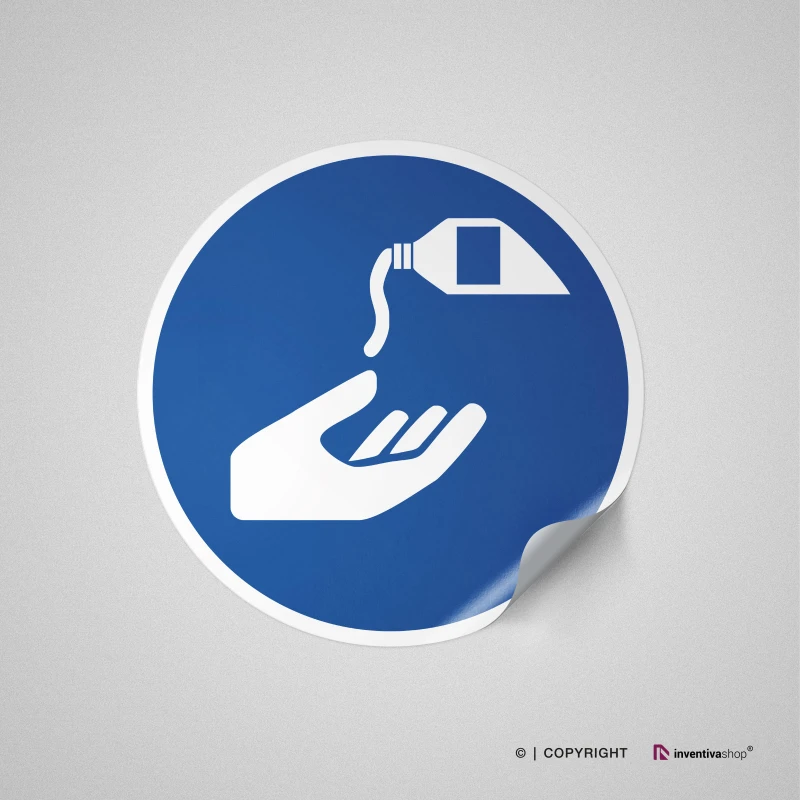 Cartello obbligatorio usare crema protettiva M022