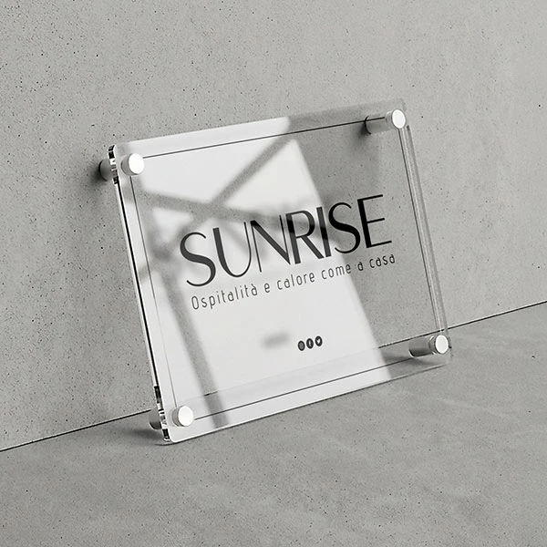 Targa B&B Singola Lastra Plexiglass cm 30x20