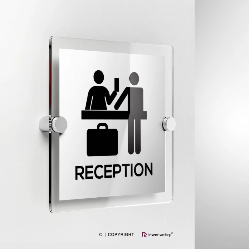 Cartello reception hotel