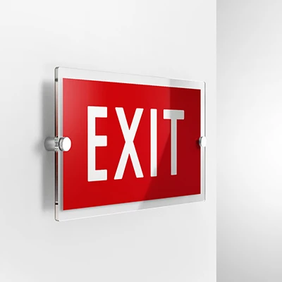 Cartello EXIT antincendio mod. 2:1