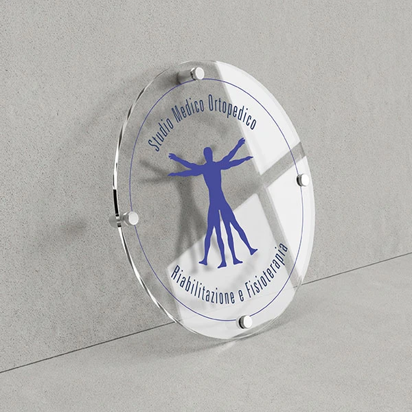 Targa Studio Medico Singola Lastra Plexiglass
