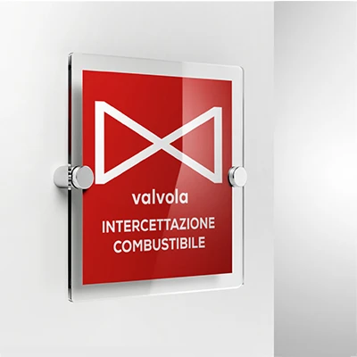 Cartello valvola intercettazione combustibile