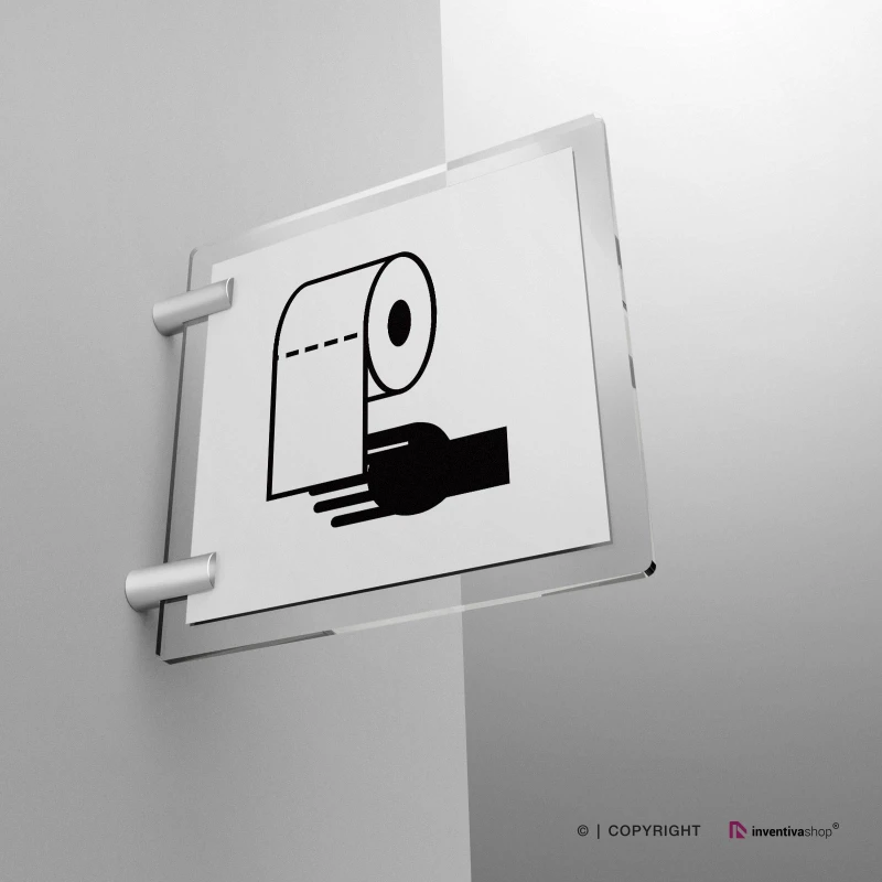Cartello carta mani bagno