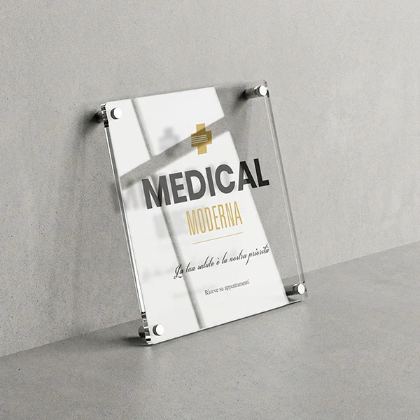 Targa Studio Medico Singola Lastra Plexiglass