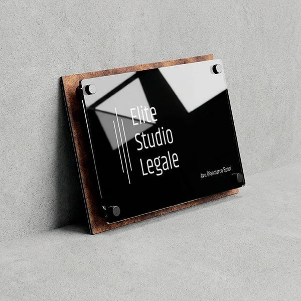Targa Studio Legale: Doppia Lastra Stampata