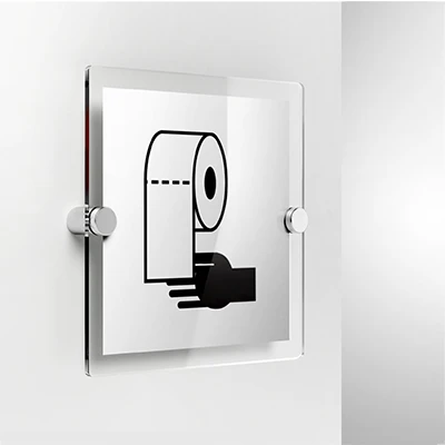 Cartello carta mani bagno