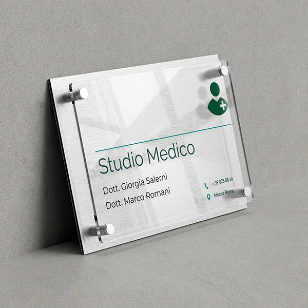 Targa studio medico Doppia Lastra