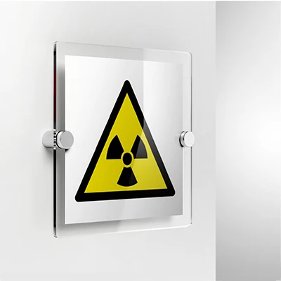 Cartello pericolo materiale radioattivo W003