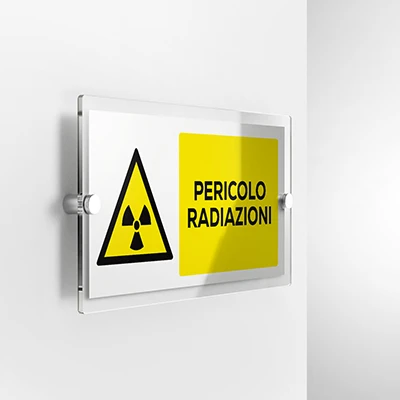 Cartello pericolo radiazioni mod. 2:1