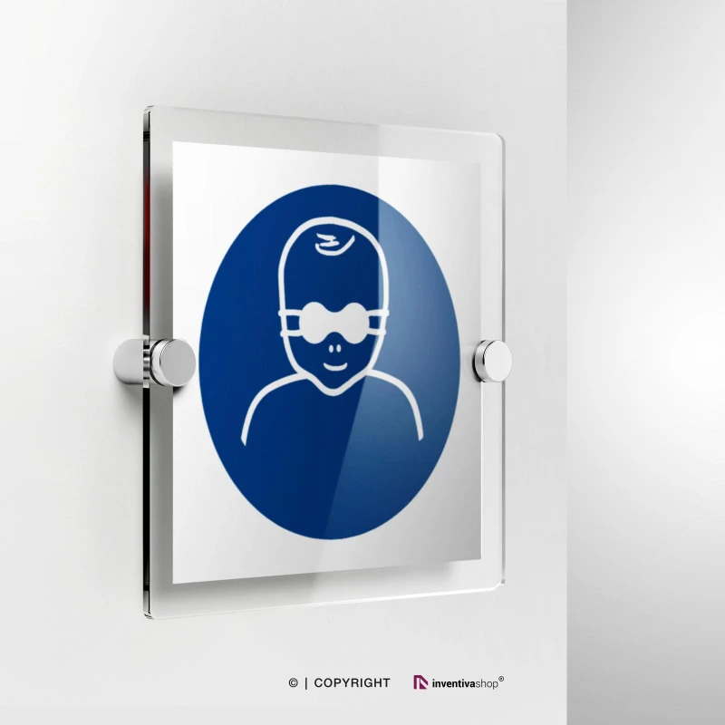 Cartello occhiali protettivi obbligatori M004 / M007 / M025