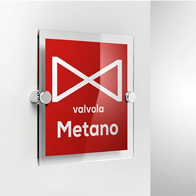 Cartello valvola metano